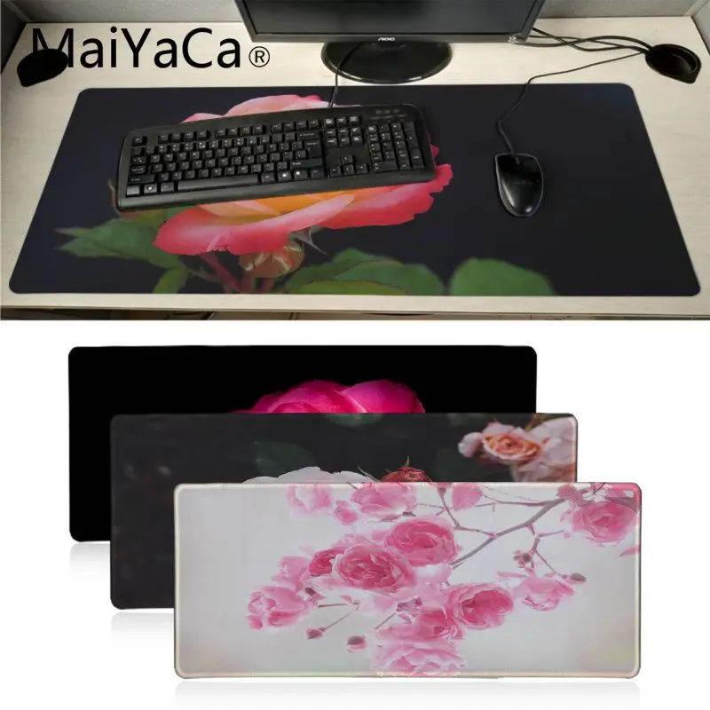 MaiYaCa Новый розовый черный фон офисные мыши геймер мягкий коврик для