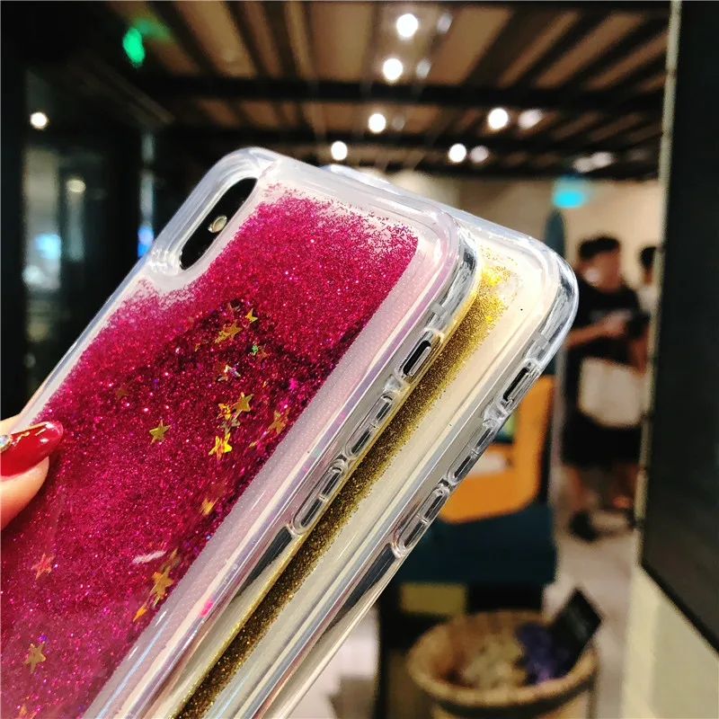 Quicksand Liquid Dynamic Silicone Glitter Case For iphone X Cover TPU Phone Cases iPhone 6 6s 7 8 Plus Bling Fundas |