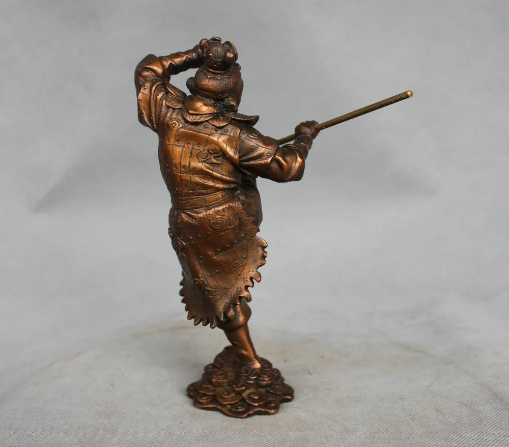 8 &quotКитайская мифология бронзовая Sun Wukong Monkey King Hold Stick статуя|statue|statue bronzestatue china |