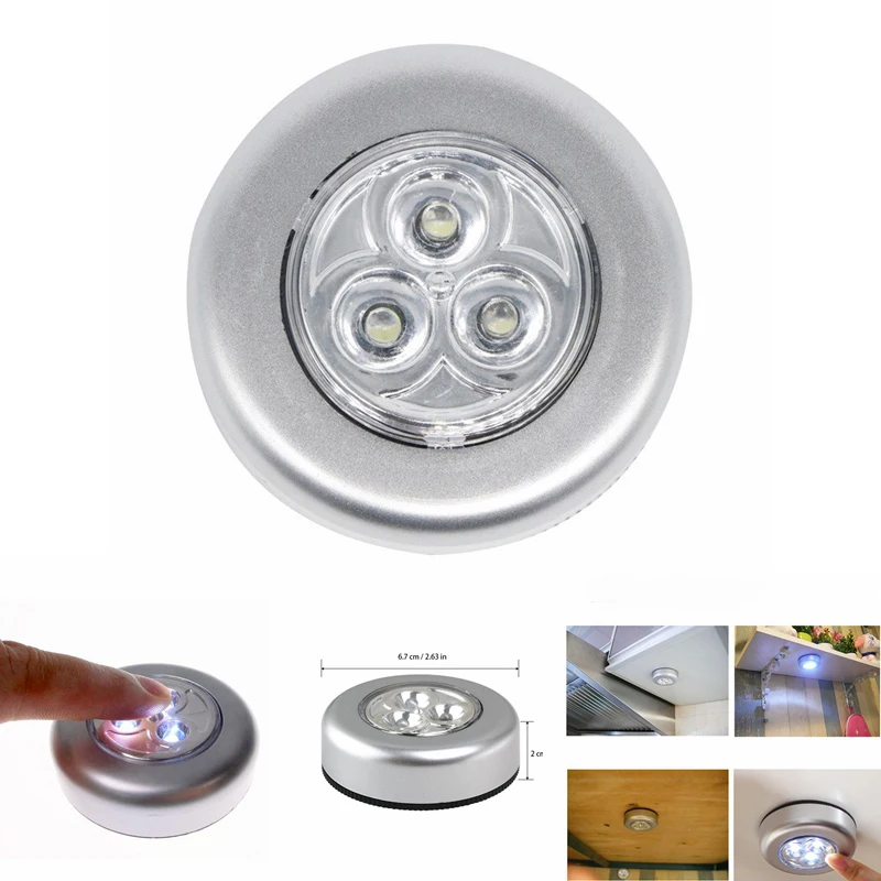 3 светодиодный сенсорный настенный светильник с кнопкой включения/выключения на