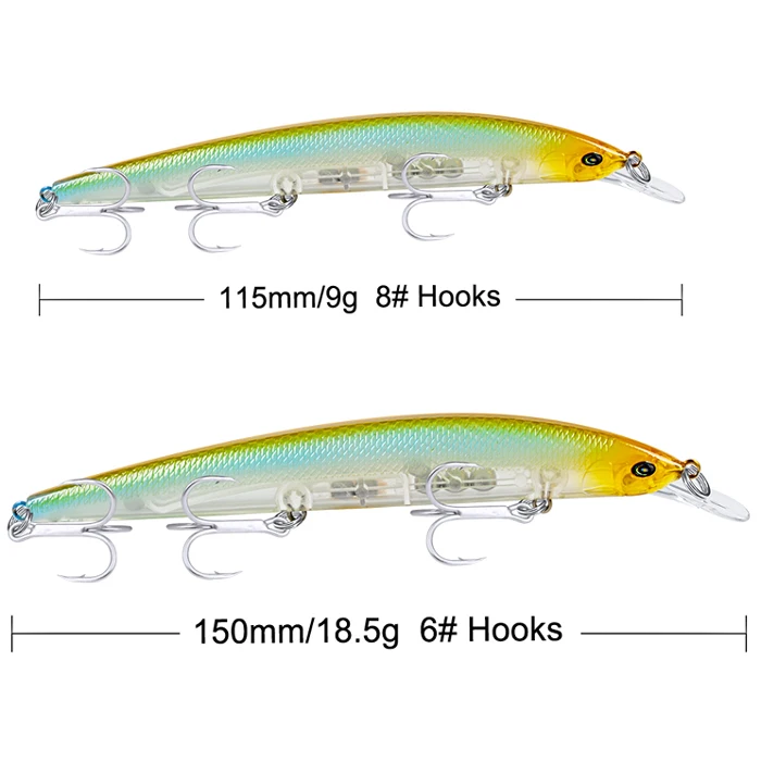 5PC-Color D 5 шт., набор рыболовных приманок Minnow, набор приманки, 18,5 г/15 см, 9 г/11,5 см, искусственные жесткие воблеры для наживки с ящиком для хранения, снасти - Цвет: 5PC-Color D