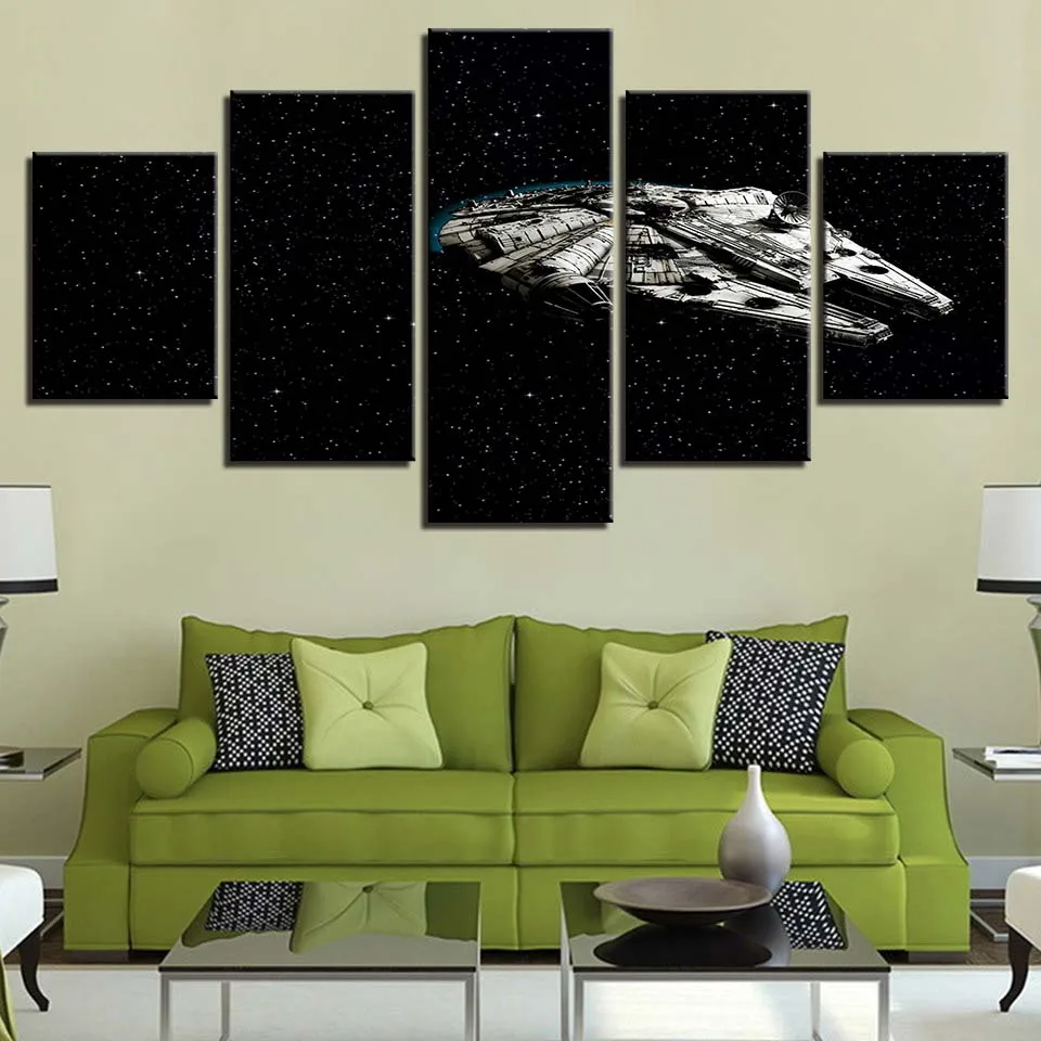 Фото Украшение для дома Картина на холсте HD печать 5 шт. космическая стена искусство