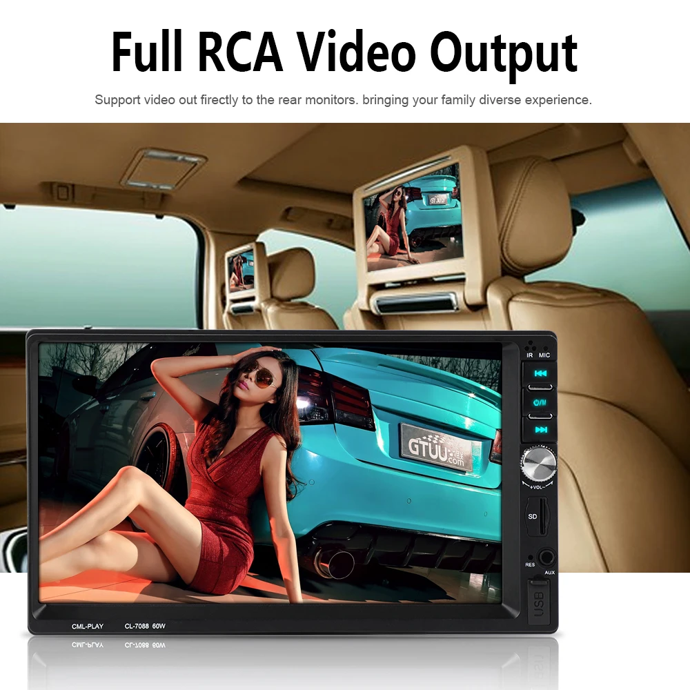 7 ''радио автомобиля Бесплатная доставка 7088B Bluetooth MP3/MP4/WMA плеер Зеркало Ссылка