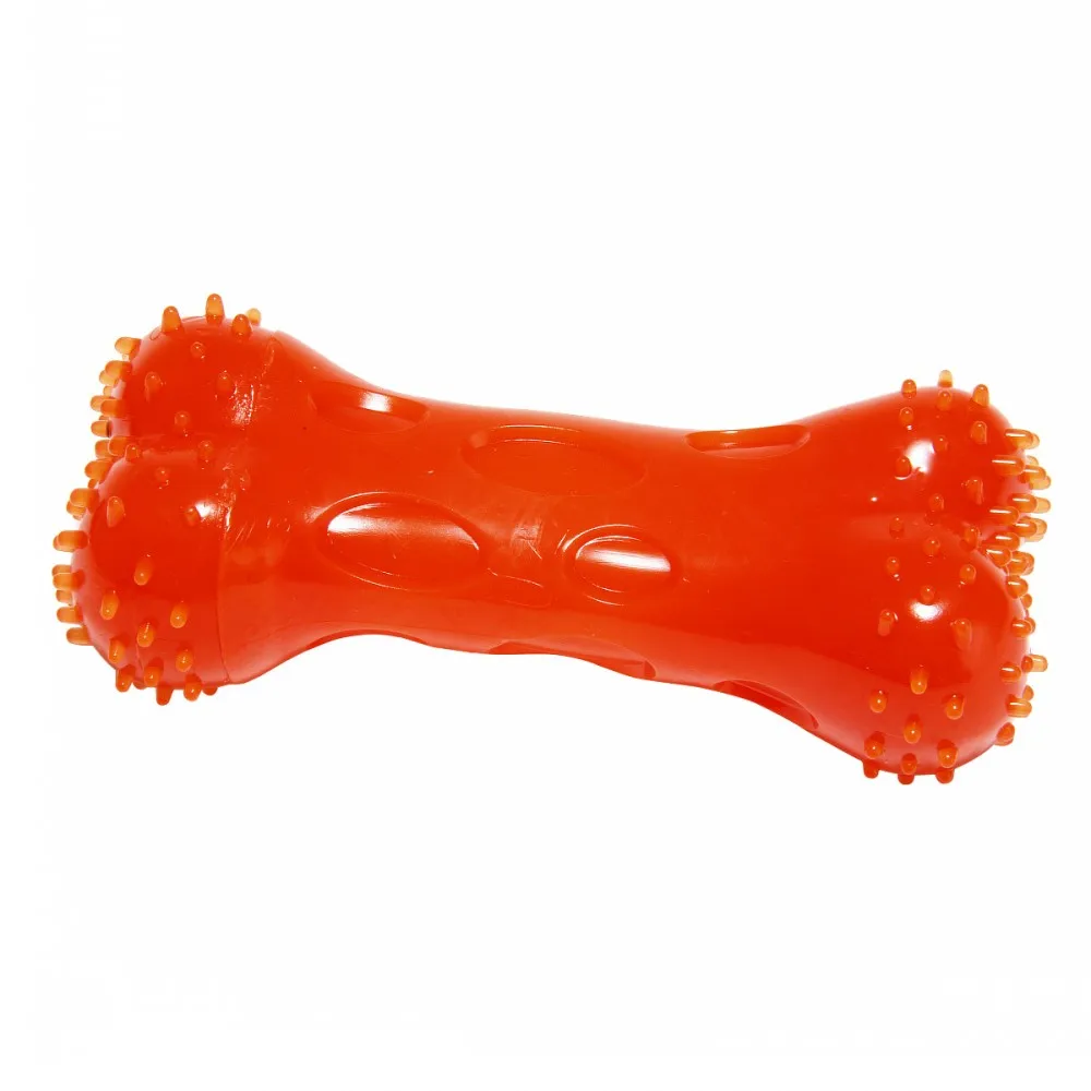 Orange Для животных, из ТЭП, молярная палочка, пищащая собака, жевательные игрушки, чистка зубов, сопротивление укусам, звук, большие собаки, взаимодействие, игрушка для домашних животных, инструмент для обучения - Цвет: Orange