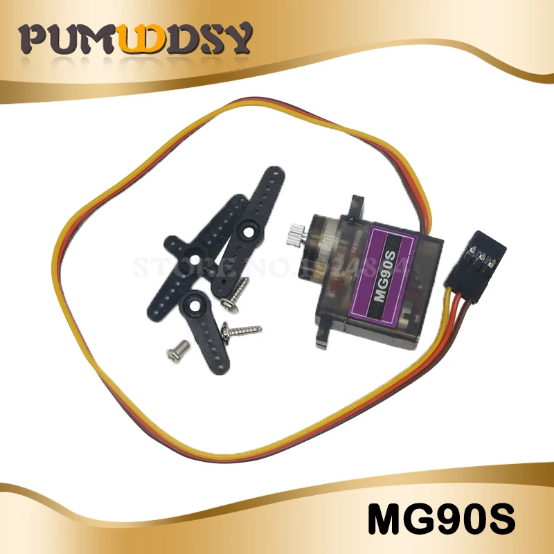 10 шт. SG90 MG90S MG995 MG996 сервопривод металлический редуктор для модели вертолета лодки для UNO DIY - Цвет: MG90S