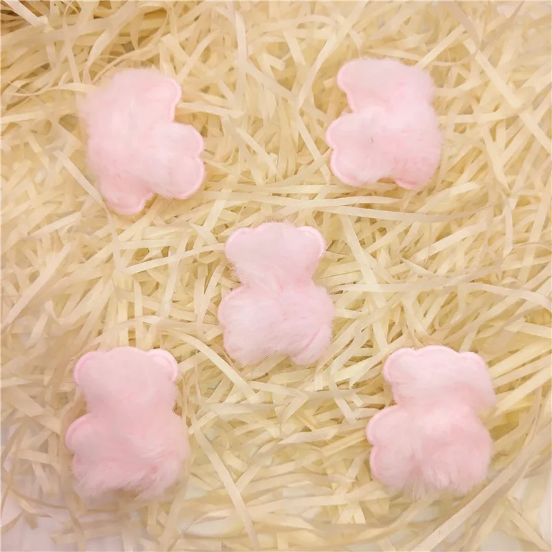 10pcs/lot Furry Felt bear Padded Appliques For Clothes Sewing Supplies DIY Craft Decoration Baby Headwear Accessories | Дом и сад