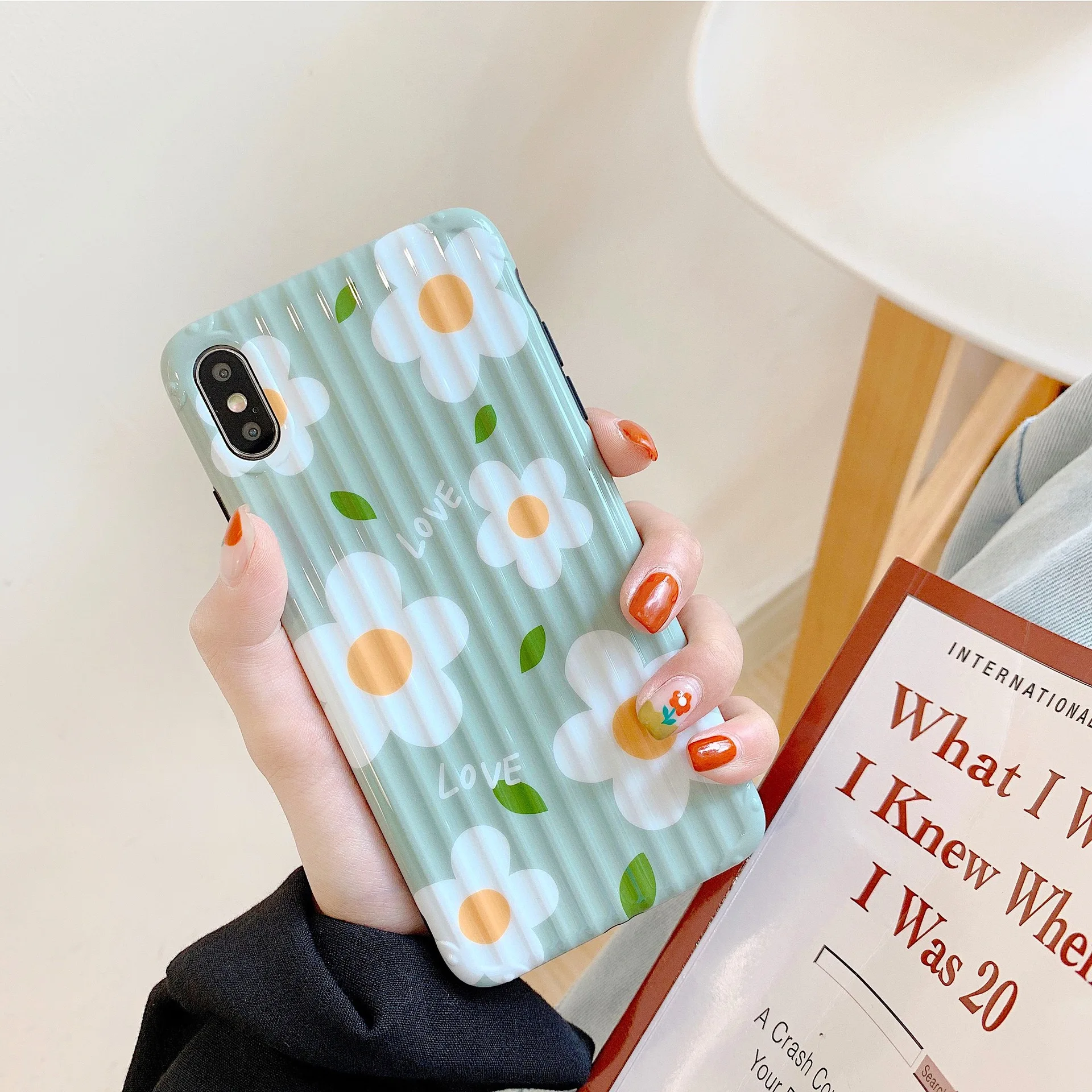 Новая мода цветочный чемодан чехол для iPhone X XS XR Max Мягкий силиконовый роскошный