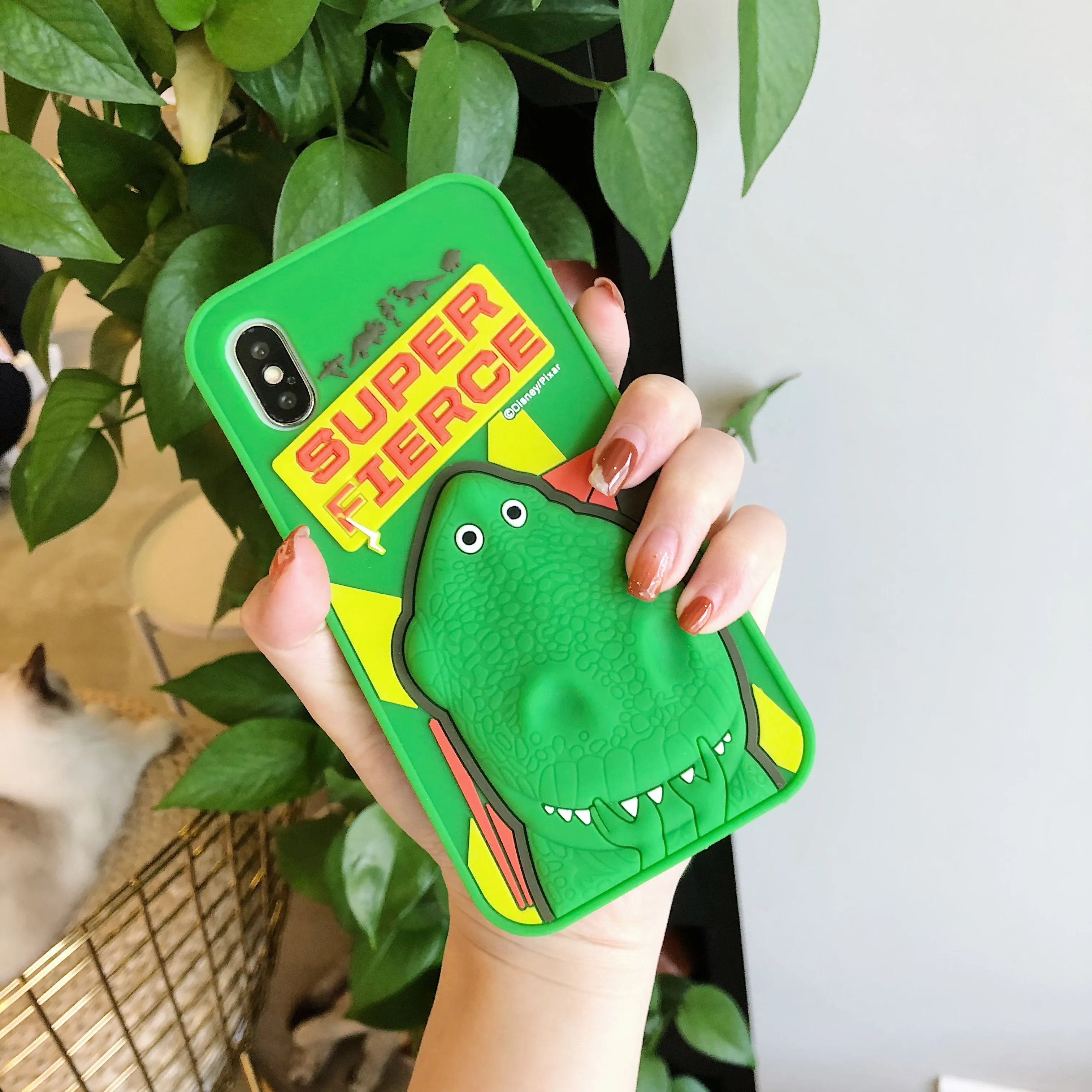 Силиконовые чехлы для Apple Iphone 5S Se 6 6s 7 8 Plus мультяшный милый Toy Story Rex Зеленый Динозавр чехол для IPhone X XR XS MAX