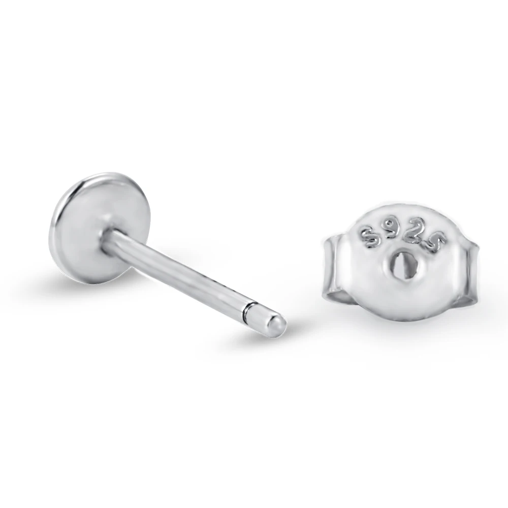 Женские серьги-гвоздики из серебра 100% пробы с улыбающимся лицом | Украшения и