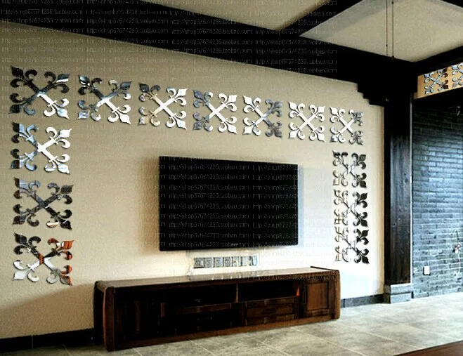 Новый европейский стиль древнего хрусталя 3D наклейки на стену для телевизора фон