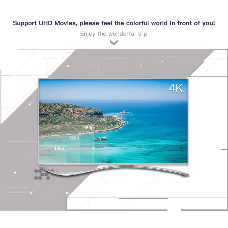 ТВ-приставка EKSLEN Android 7 1 мини-приставка TV Amlogic S905X + 8G 2 16G DLNA поддержка 4 GHz WiFi HD 4K 1080P