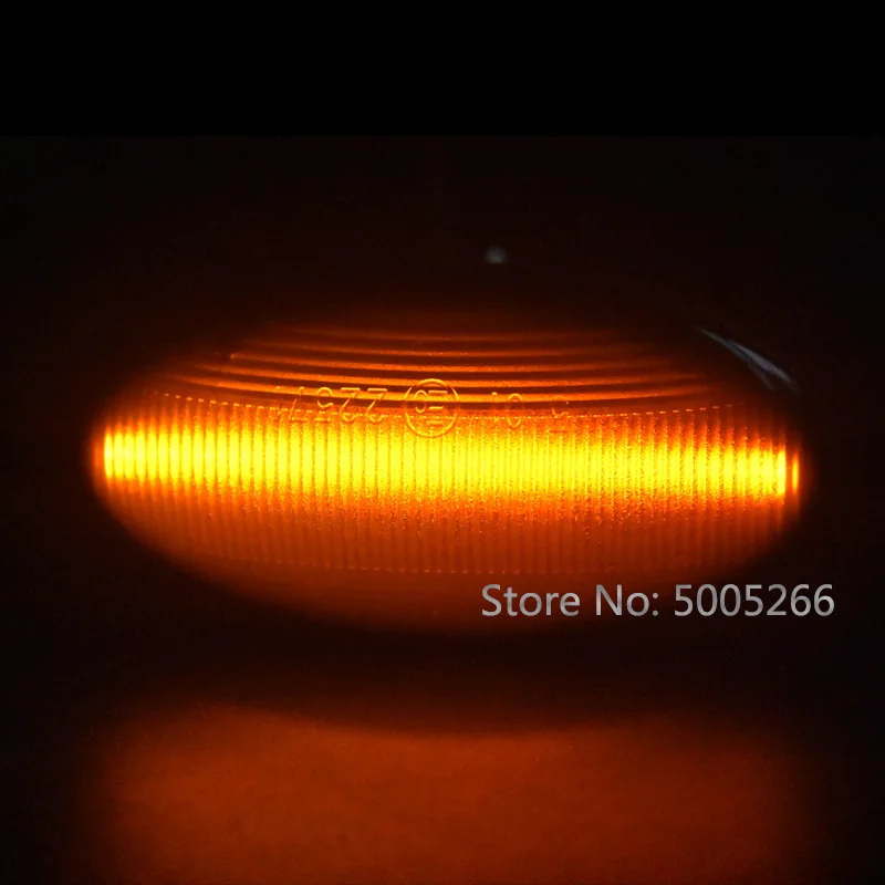 

2pcs LED Dynamic Side Marker Turn Signal Light for Peugeot 1007 107 206 207 307 407 607 Partner Expert Citroen C1 C2 C3 C5 C6