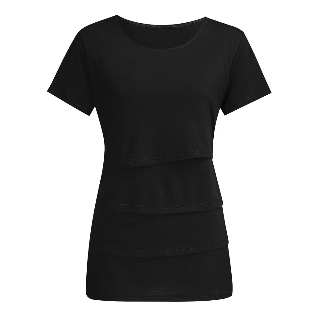 SAGACE Женская однотонная блузка для беременных топы одежда грудного вскармливания