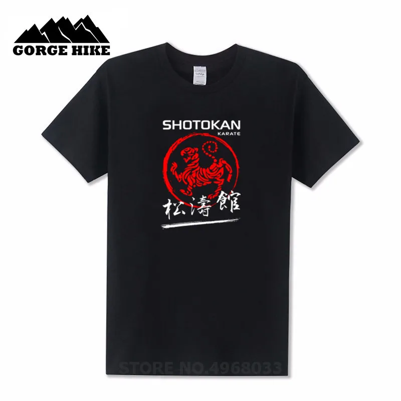 Дешевая уличная одежда Shotokan каратэ Тигр мужская хлопковая летняя стильная