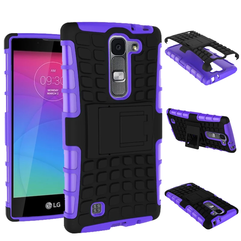 Silicon + Plastic 2 in 1 Dual Layer Shockproof Stand Phone Protection Case Cover For LG G4C /Magna/G4 Mini |