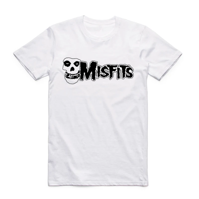 Мужская футболка с принтом The Misfits летняя повседневная круглым вырезом и коротким