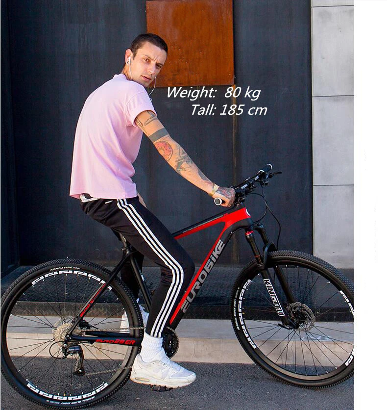 Eurobike 29*18.5 дюймов углеродного волокна город горный велосипед 27 скорость 29 колеса