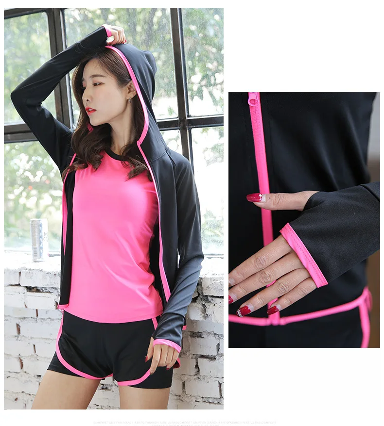 Спортивная Толстовка размера плюс для женщин с отверстием большого пальца