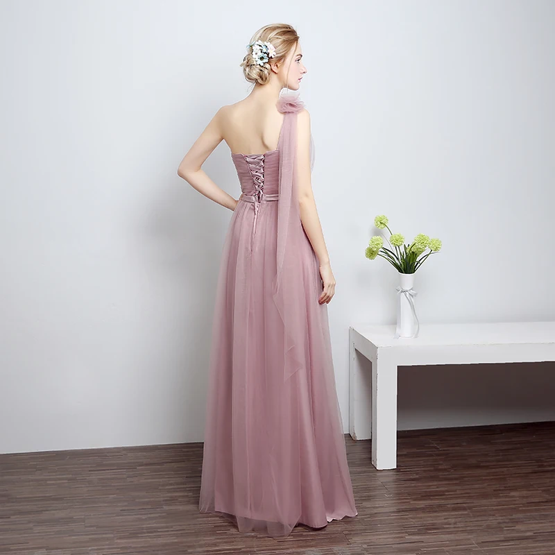Ruthshen платье подружки невесты длинное Розовое женское невесты/Vestido Madrinha свадебное