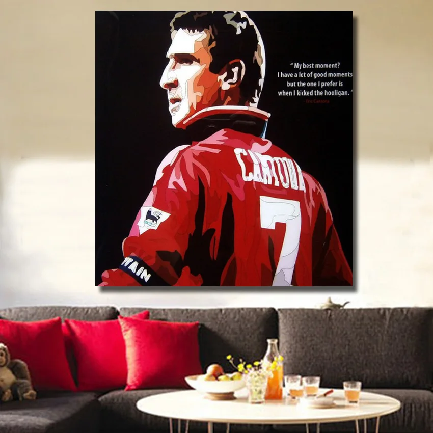 Eric Cantona Pop Art Ручная роспись маслом настенный художественный Декор на холсте шар