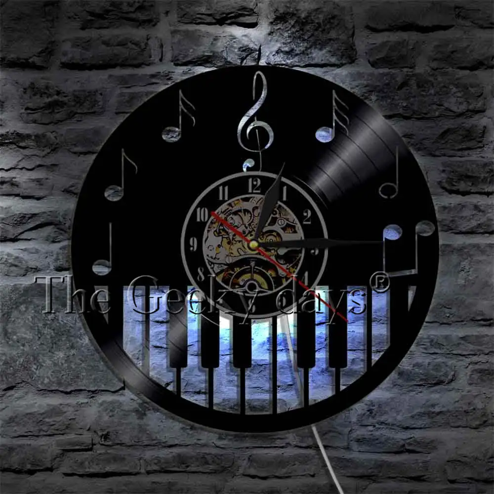 1 шт. настенные часы с виниловой клавиатурой|vinyl record clock|record clockclock wall art |