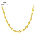 Цепочка из чистого золота JLZB, 24 к, ожерелье из чистого золота, настоящее золото 999, благоприятная мелкая монета, высококлассные модные классические ювелирные изделия, Лидер продаж, новинка 2020