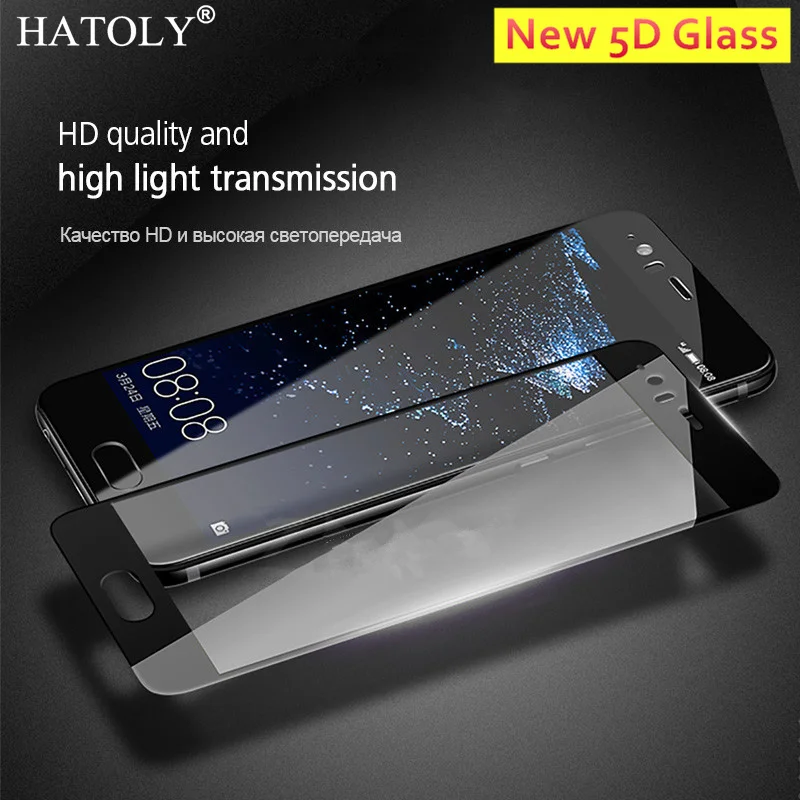 HATOLY полное покрытие изогнутое стекло для Huawei P10 Lite защита экрана 5D Супер 9H
