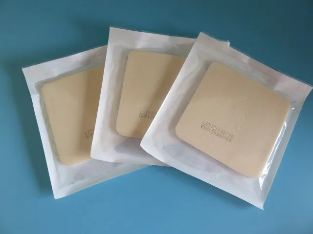 1pcs 10cm*10cm 5mm medical silicone gel foam dressing foam bedsore pad pressure sore wound exudate absorption paste thickening