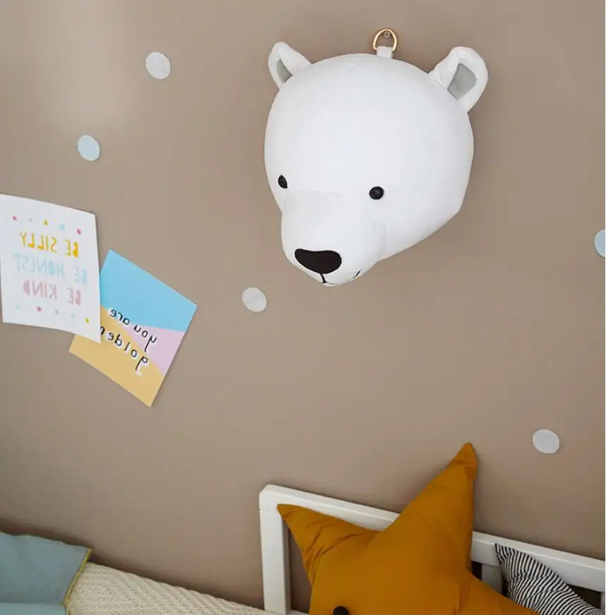 3D голова животного настенное крепление каваи чучело слон медведь олень Висячие