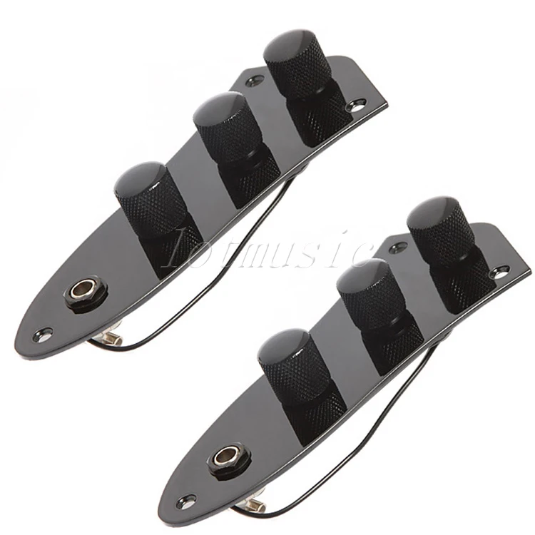 

New Black Fully Loaded Switch Control Plate for Jazz Bass Guitar Parts