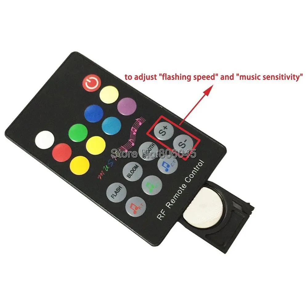 DC12V 24V 12A 3x4A RGB светодиодный контроллер Аудио Звук Музыкальный с 18 клавишным