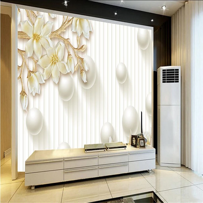 Фотообои beibehang на заказ настенная наклейка магнолия белый шар яшеро