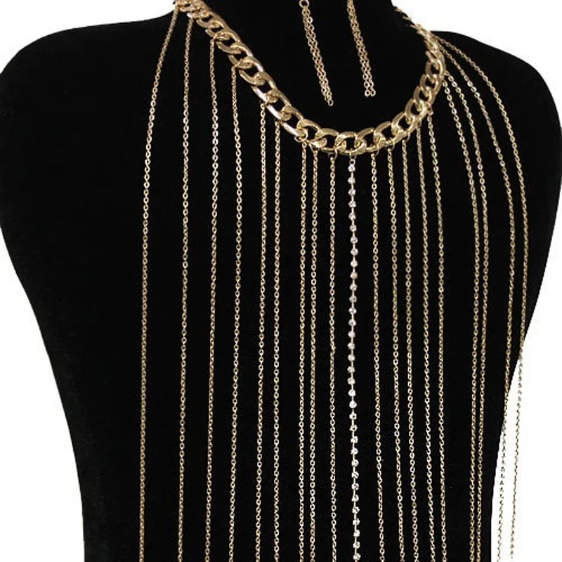 Лучшая цепочка для тела в стиле панк женское пляжное ожерелье живота сексуальная