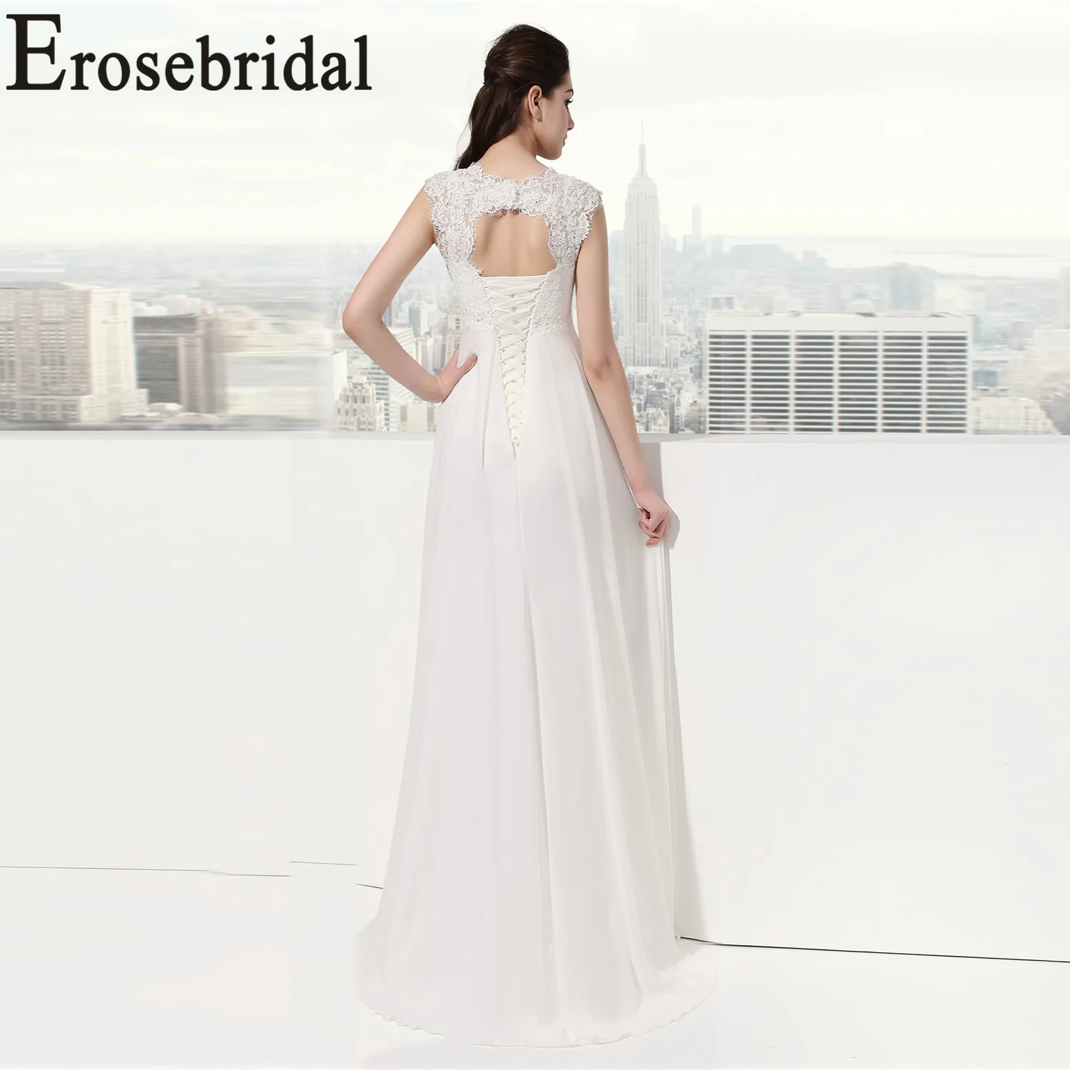 Erosebridal белый цвет слоновой кости свадебное платье новый дизайн 2018 Классическая