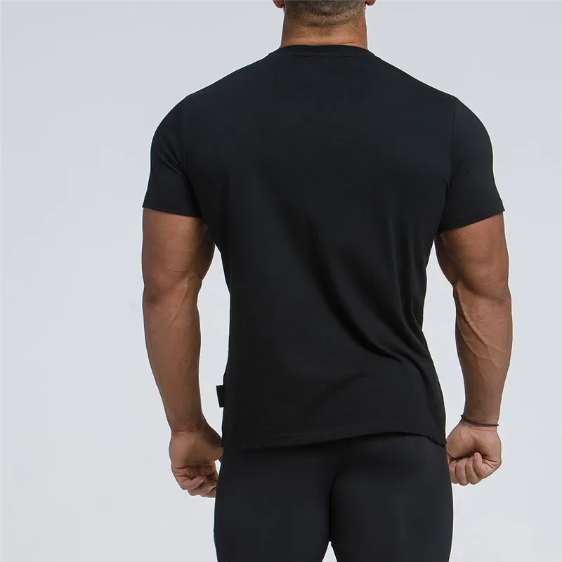 Модная мужская Спортивная футболка от модного бренда FashiCasual, Спортивная Мужская футболка для фитнеса, Мужская модная футболка с круглым вырезом для бега, бодибилдинга