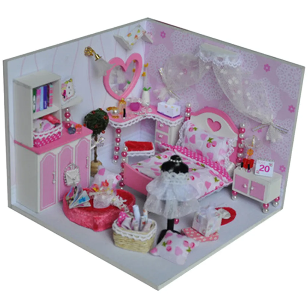 Деревянный кукольный домик CUTEBEE мебель миниатюрная 3D модель сделай сам со