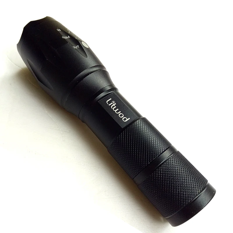 Светодиодный фонарь Litwod Z20 CREE XM-L L2 T6 с масштабируемым фокусом, 5 режимов, переключение мощности на батарею 1*18650 или 3 батарейки AAA