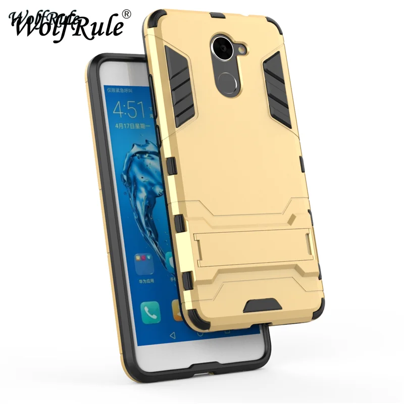 WolfRule для покрытия Huawei Y7 Prime чехол 2017 силиконовый робот Броня Жесткий Чехол задней