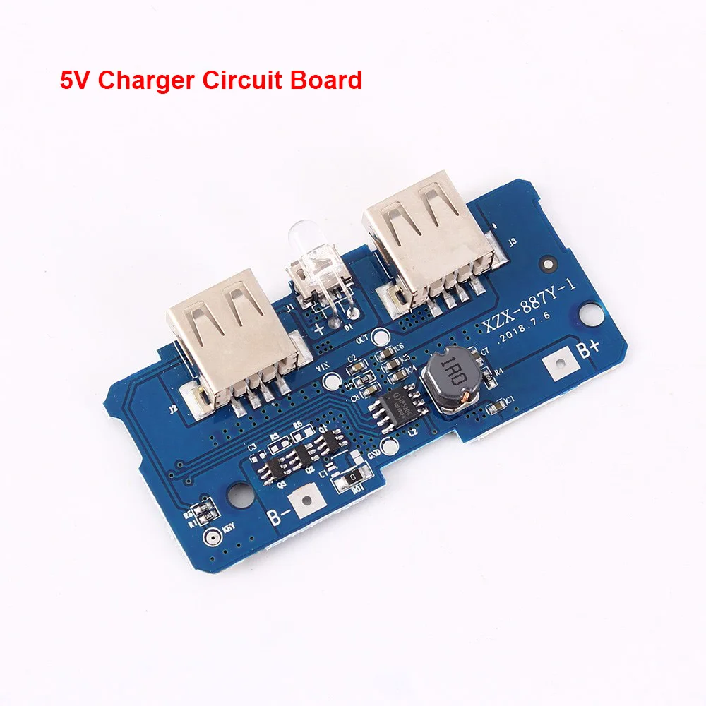 5V Charger Circuit 5 в 2.1A модуль зарядного устройства Блок питания печатная плата Повышающий Модуль источника питания DIY 18650 батарея для Xiaomi - Цвет: 5V Charger Circuit