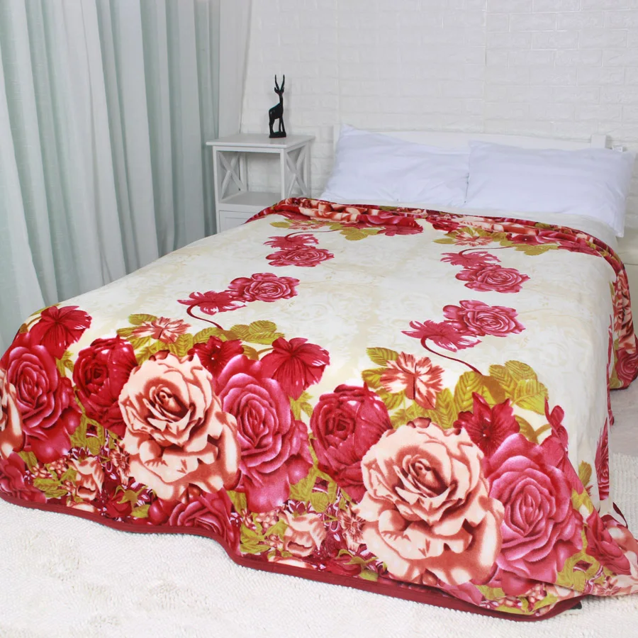 Флисовое одеяло с цветочным принтом 230x240 см|fleece blanket|blankets for bedsthrow blanket |