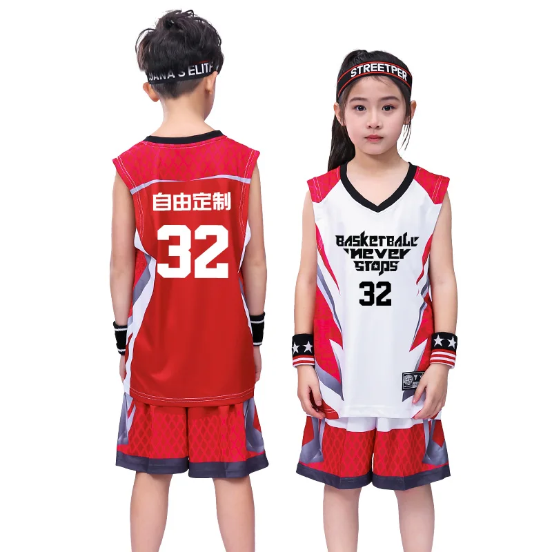 Детский баскетбольный трикотажный тренировочный комплект для мальчиков костюмы