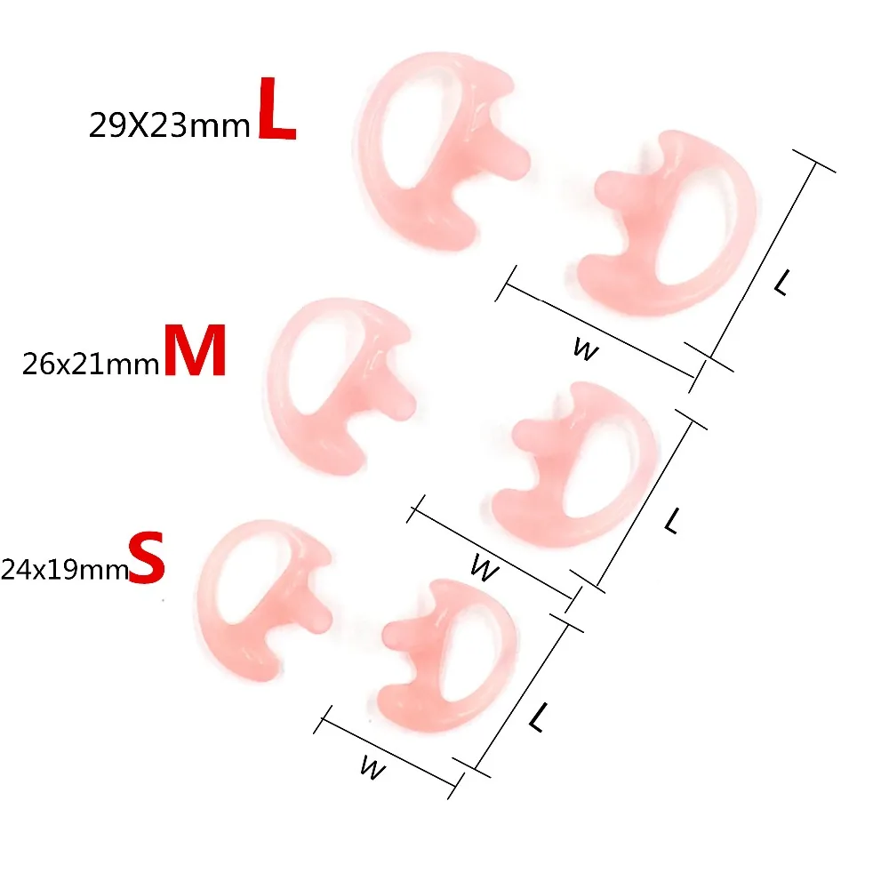 50 пар силиконовых наушников в виде петли для с акустической трубкой двусторонняя