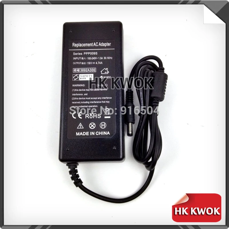 По DHL/EMS 10 шт 19V 4.74A 5 5*2 5mm 90W AC адаптер питания зарядное устройство для lenovo 45K2225 B470 B470A
