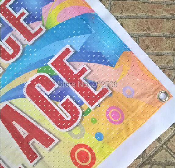 Цифровая печать винил и полиэстер сетка забор баннер/забор баннер | Дом сад