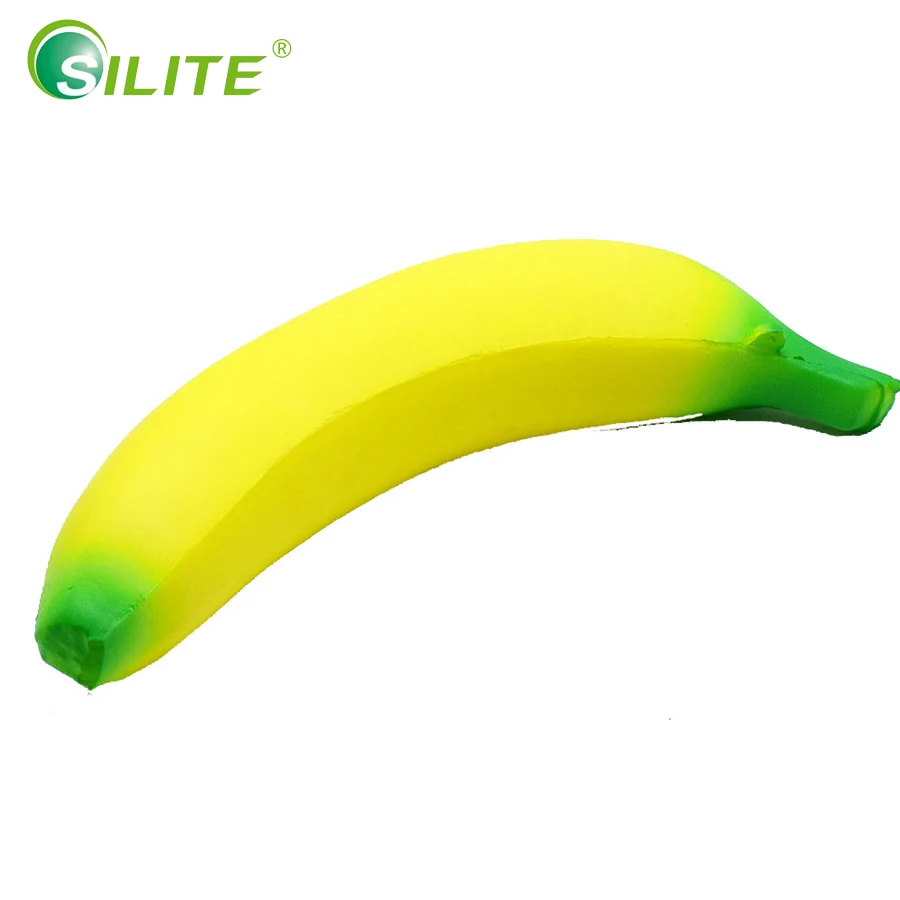 Silite 18 см Давление ослабитель ПУ Банан мяч рукоятка анти-стресс игрушки Фитнес рук