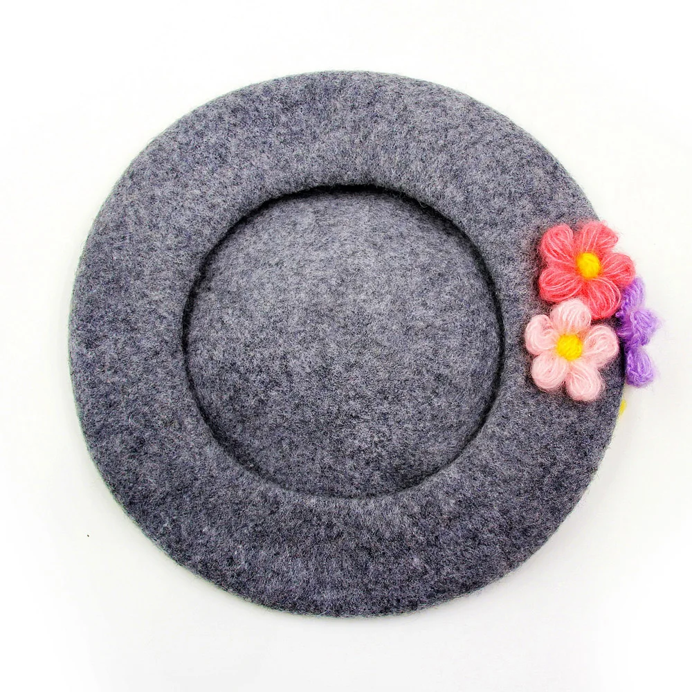 Зимний Теплый женский топ из 100% шерсти меховая шапка берет с помпонами Для Laday