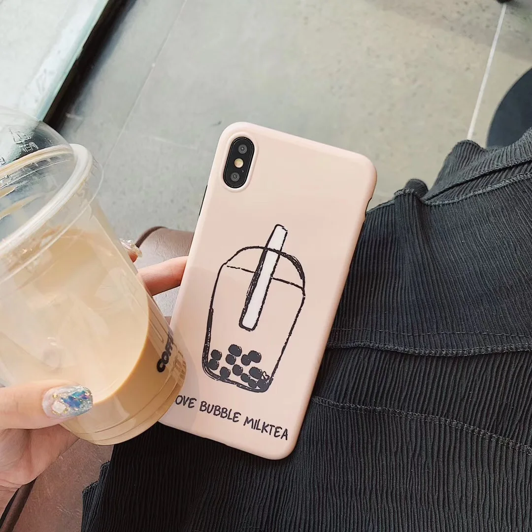 Чехол для телефона I Love Bubble Milk Tea iPhone 11 12ProMax XS MAX XR Capa мягкая задняя крышка из ТПУ X 8
