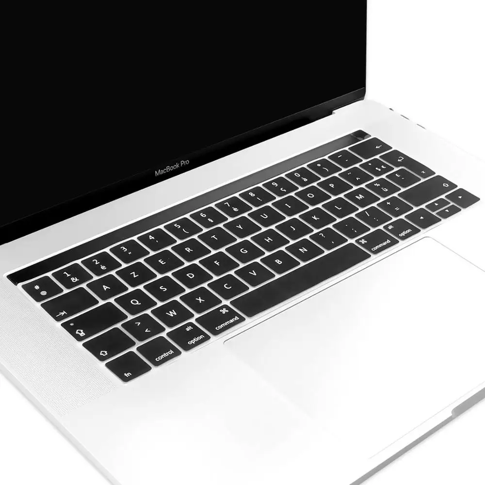Французский AZERTY силиконовая клавиатура кожного покрова для Macbook Pro retina 13 15 TOUCHBAR модели A1706 A1707