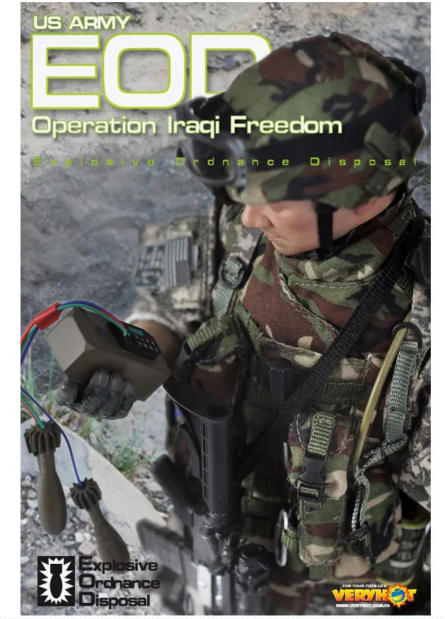 Очень горячо ВХ 1024 1/6th US-ARMY-EOD-Управление-иракский-свободу военный костюм комплект