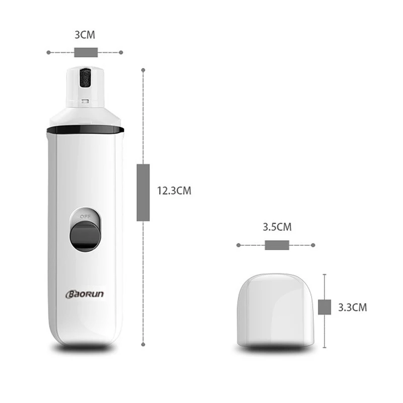 Baorun USB электрическая точилка для ногтей для собак и кошек Автоматическая шлифовальная машина для ногтей профессиональный триммер Уход за ногтями уход за ногтями